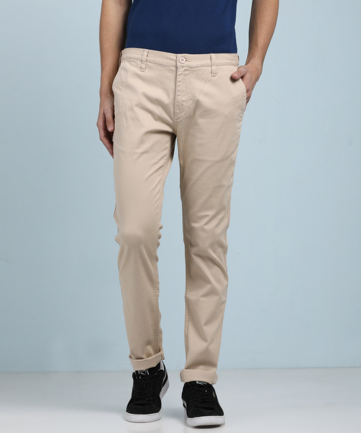 mens beige skinny trousers