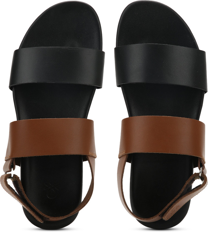 united colors of benetton men's leather sandals and floaters