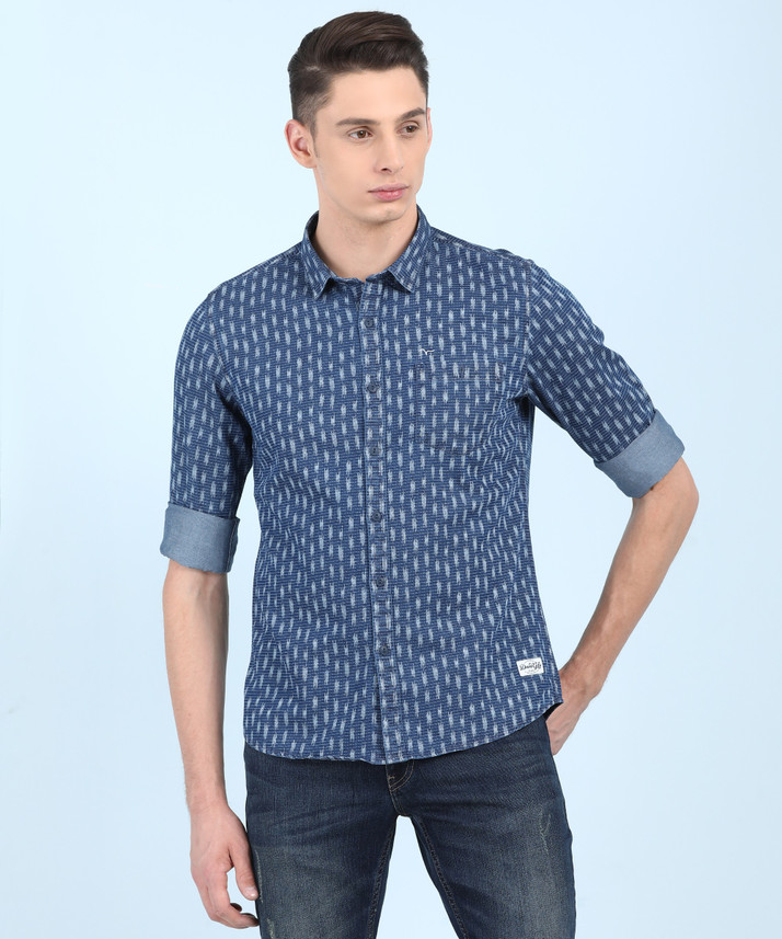 dark blue shirt casual