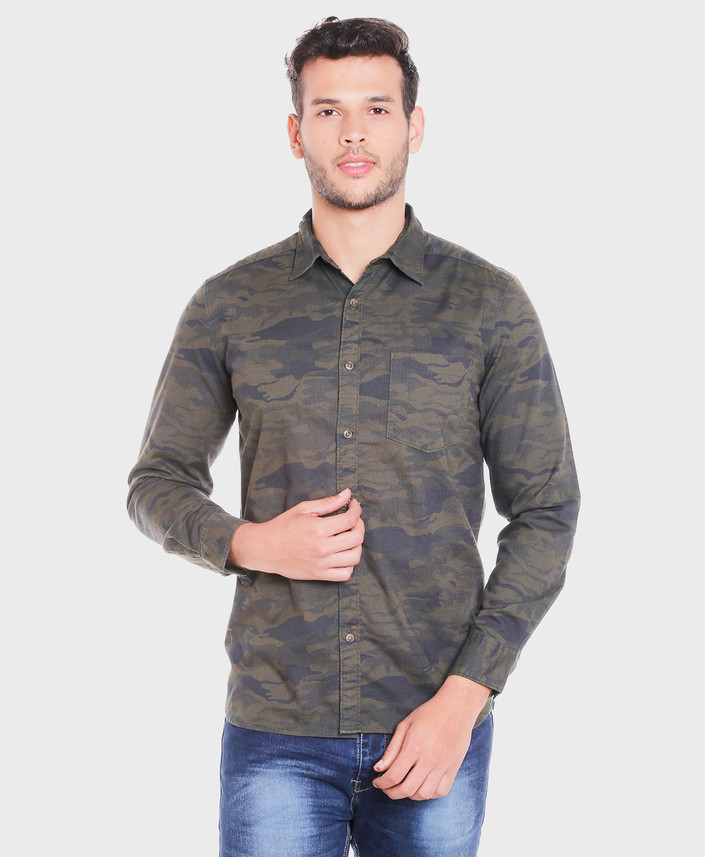 BUFFALO by FBB Men Printed Casual Green 