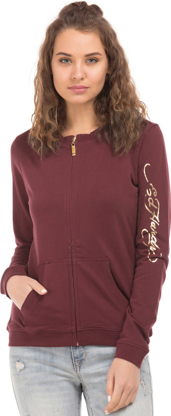 Sleeve Embellished Women Sweatshirt 