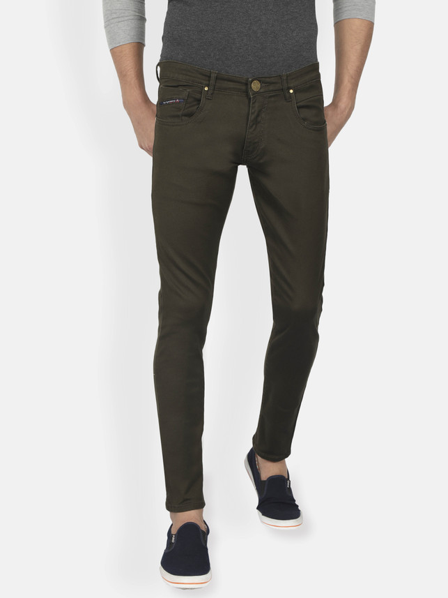 RICK ROGUE Slim Men Green Jeans - Buy 