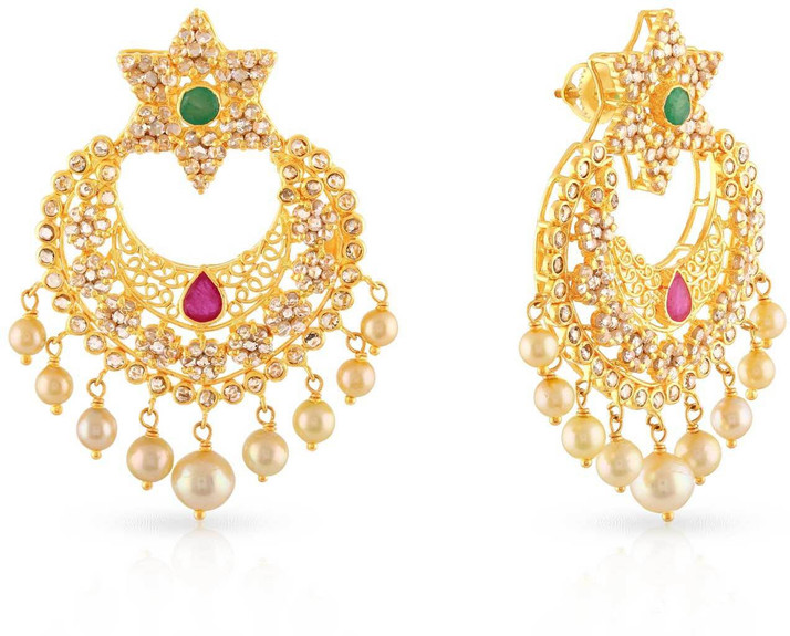 Gold Chandbali Earrings Earrings Gold In Malabar Jewellery Buy