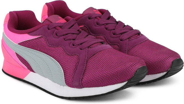 purple and pink pumas