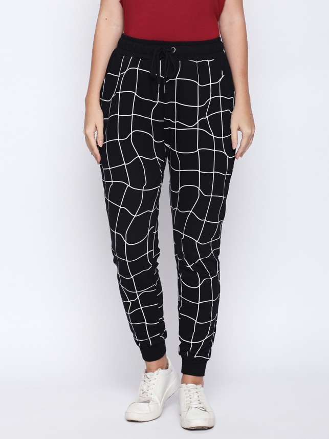 checkered track pants womens