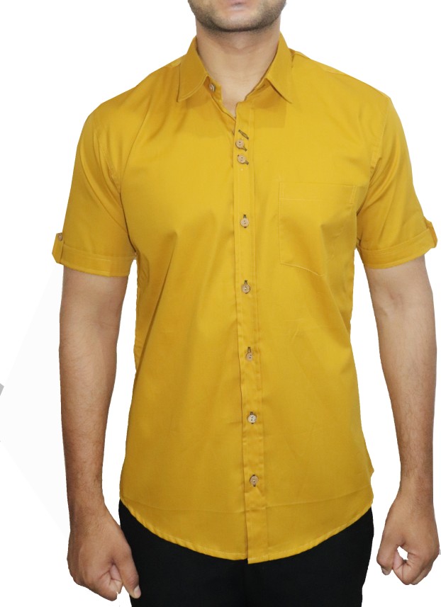 mustard yellow shirt with jeans