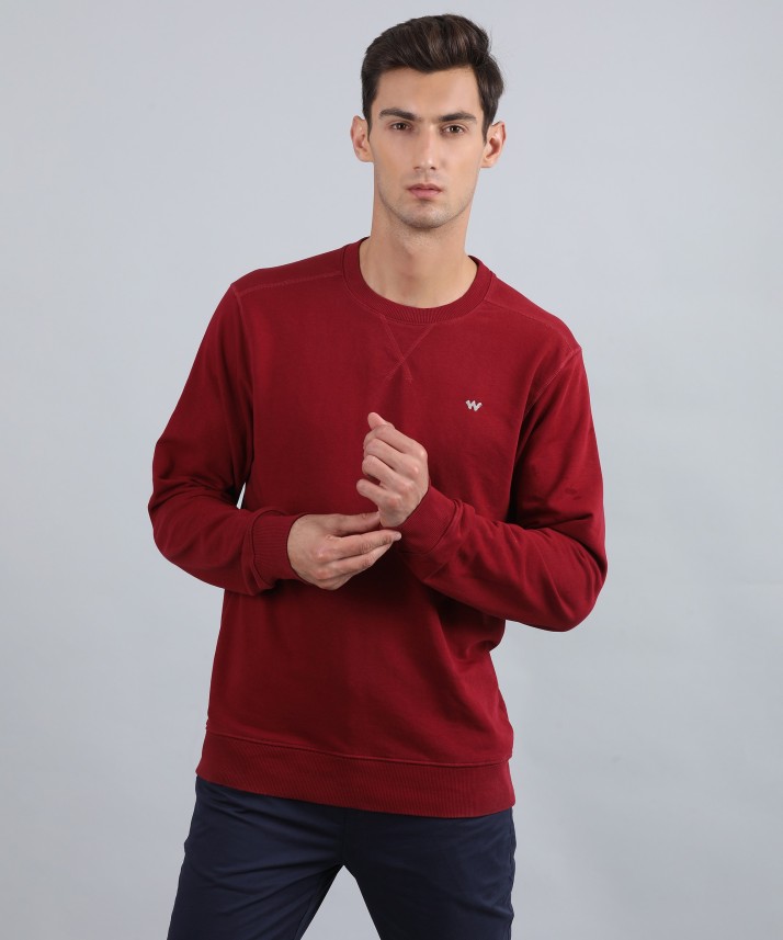 wildcraft full sleeve solid men's sweatshirt