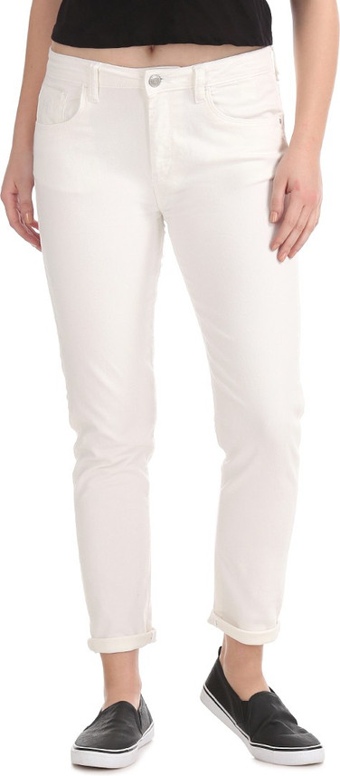 flying machine white jeans