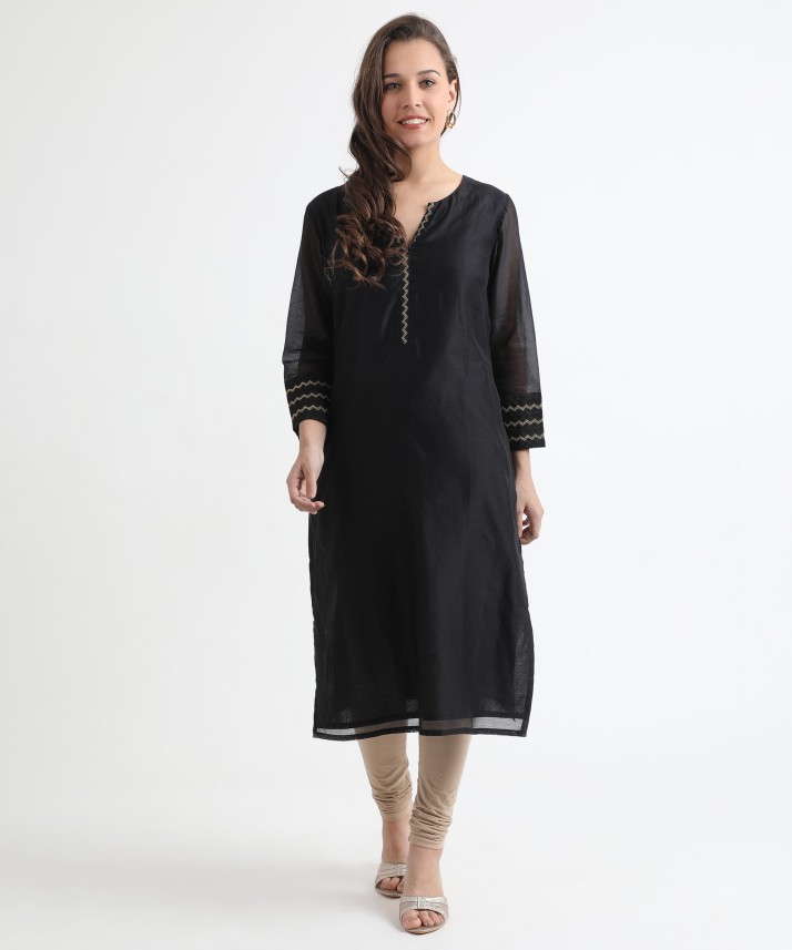 black kurta fabindia