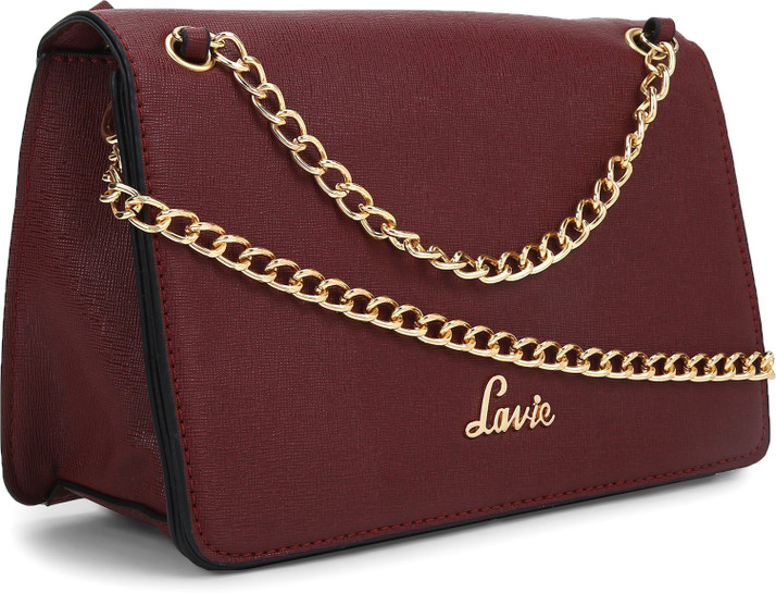 maroon sling bag