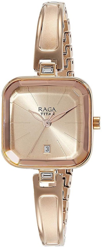 titan raga rose gold flipkart