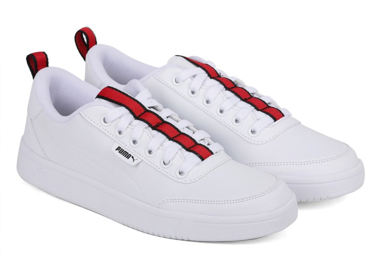 puma court breaker bold white sneakers