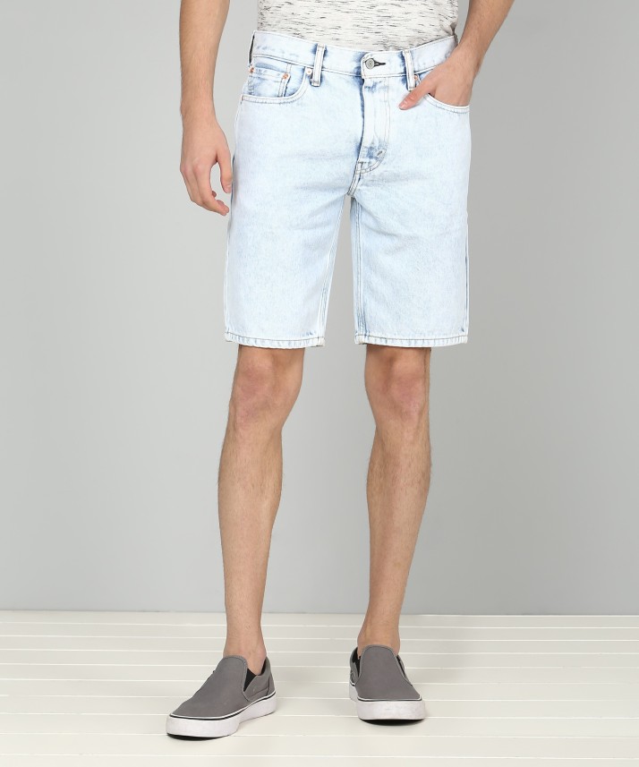 light blue jean shorts for men