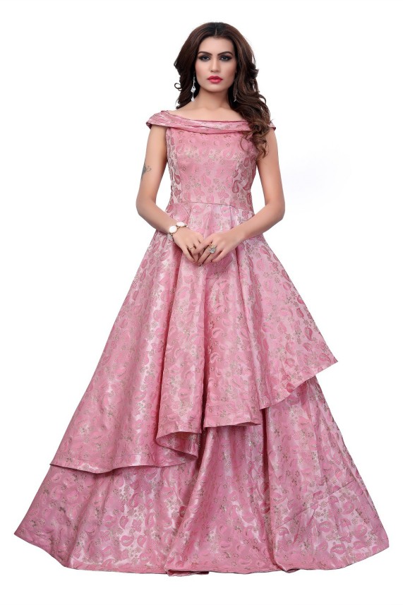 pink gown flipkart