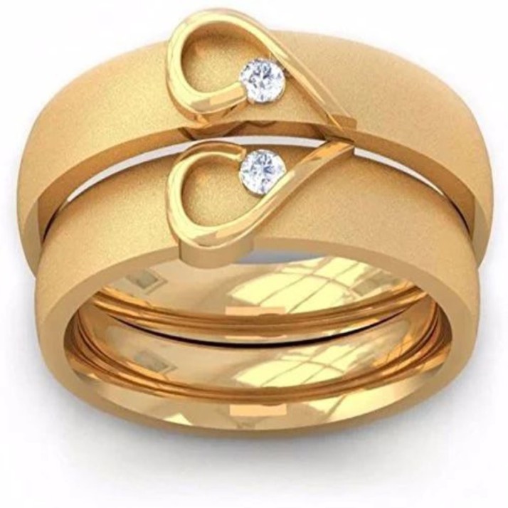couple band rings gold