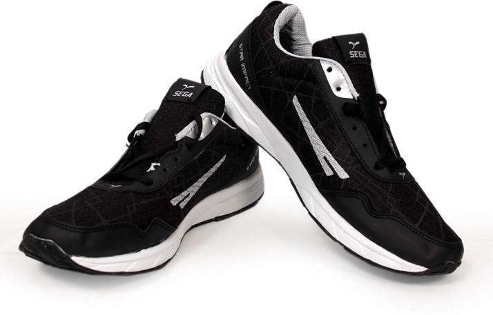 SEGA Marathon BlACK Running Shoes For 