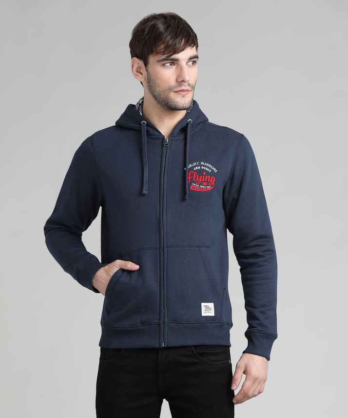 flying machine full sleeve solid men's sweatshirt