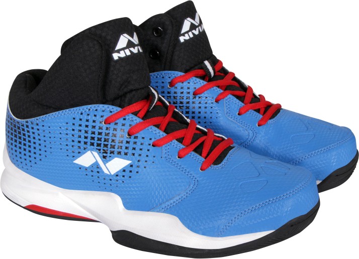 blue and black basketball shoes
