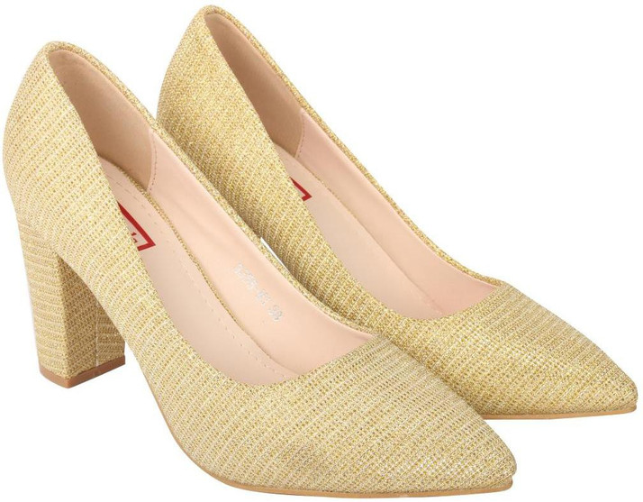 Buy flat n heels Women Gold Heels 