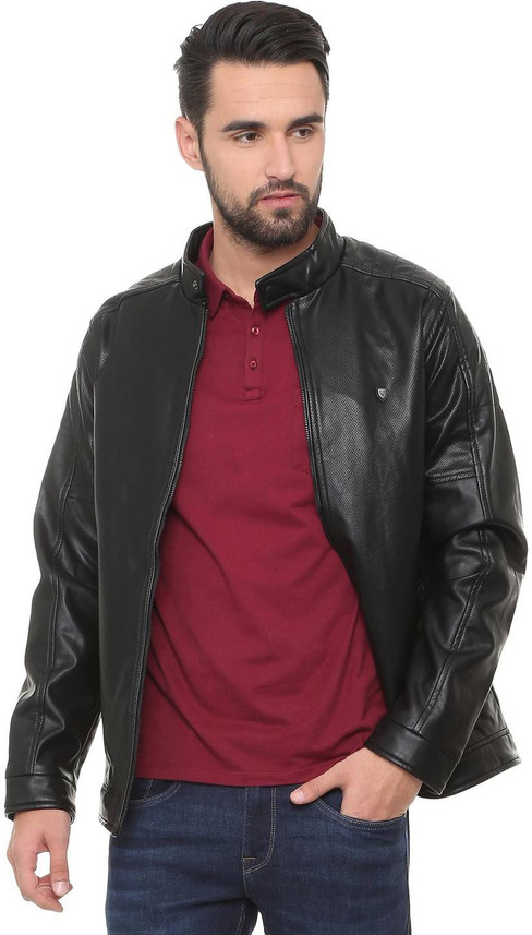 allen solly leather jacket