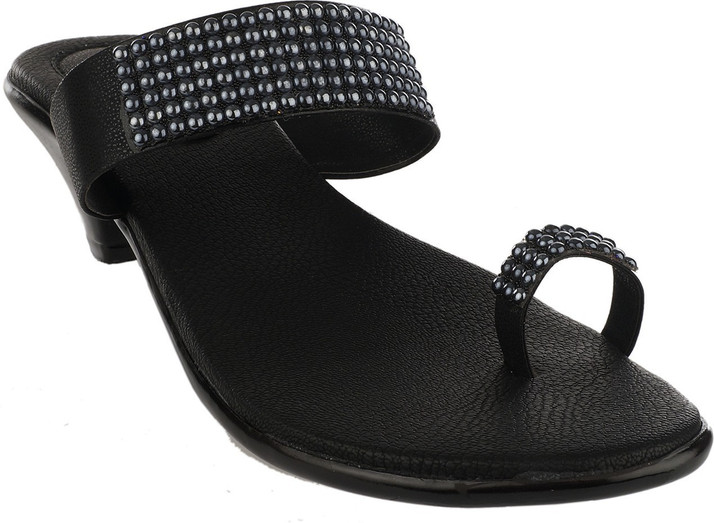 flipkart black heels