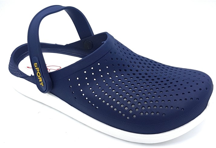 men blue clogs