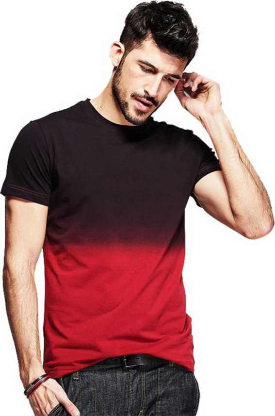 Uzee Ombre Men Round Or Crew Red Black T Shirt Buy Uzee Ombre Men Round Or Crew Red Black T Shirt Online At Best Prices In India Flipkart Com