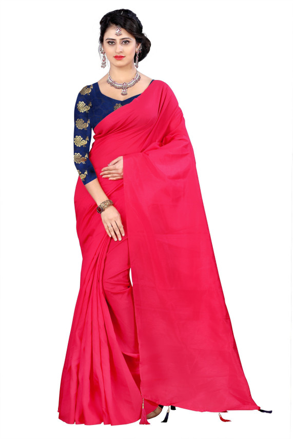 plain saree flipkart