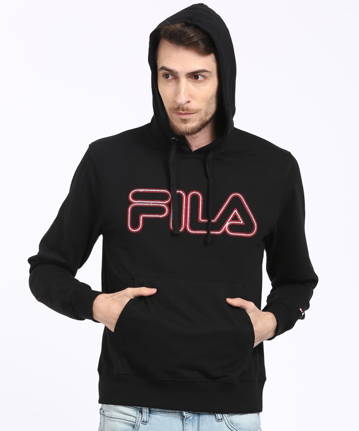 fila full sleeve solid men's sweatshirt