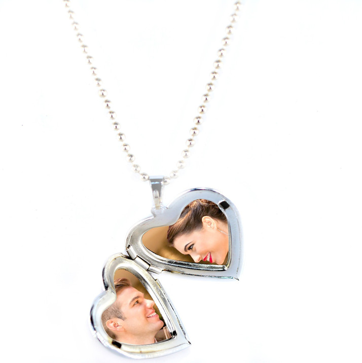 Photo Frame Locket Silver Color 