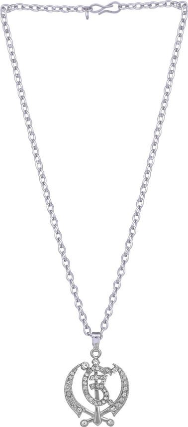 Silver Cubic Zirconia Brass Pendant 