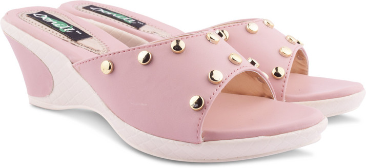 baby pink wedges