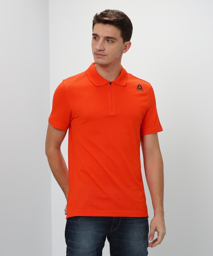 reebok t shirt mens orange