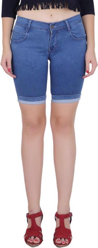 womens denim cycling shorts