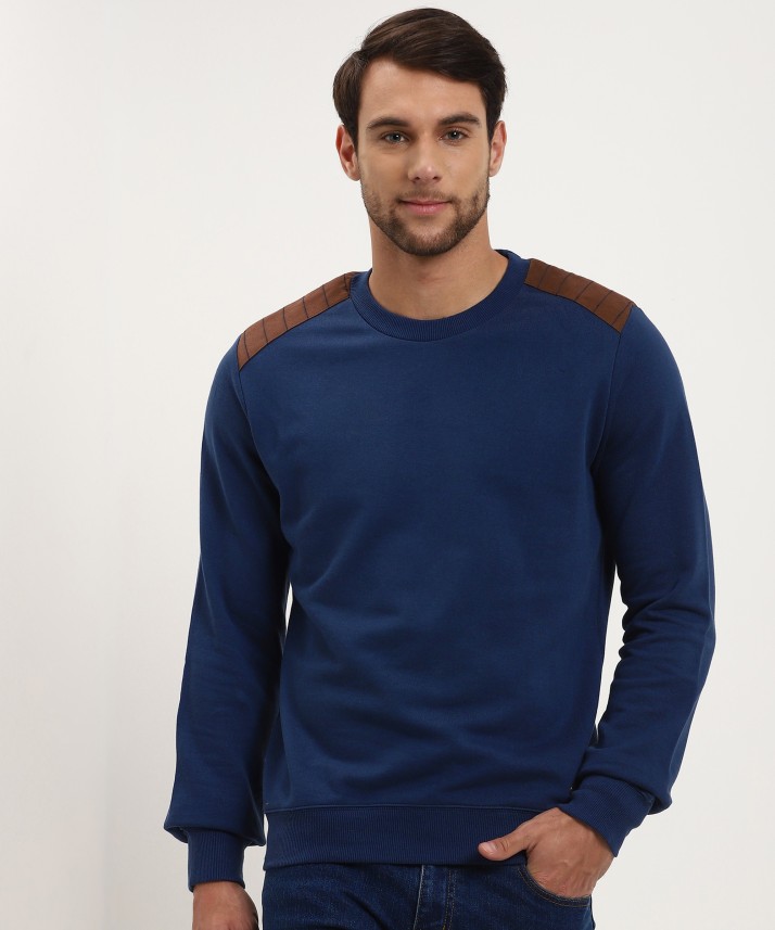 united colors of benetton full sleeve solid men's sweatshirt
