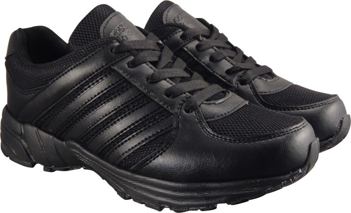 black sole sports shoes