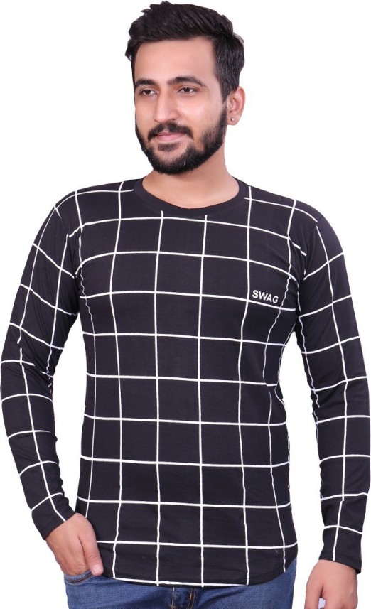 black check t shirt