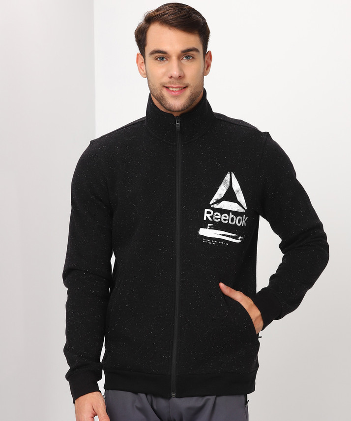 reebok full sleeve solid men's jacket
