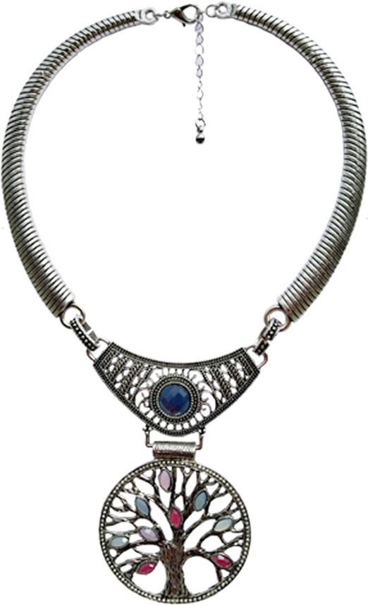 Mitsy Ethnic Silver Hasli Necklace 