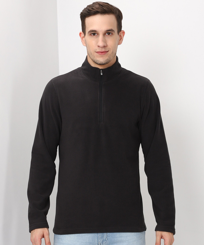 reebok full sleeve solid men's jacket