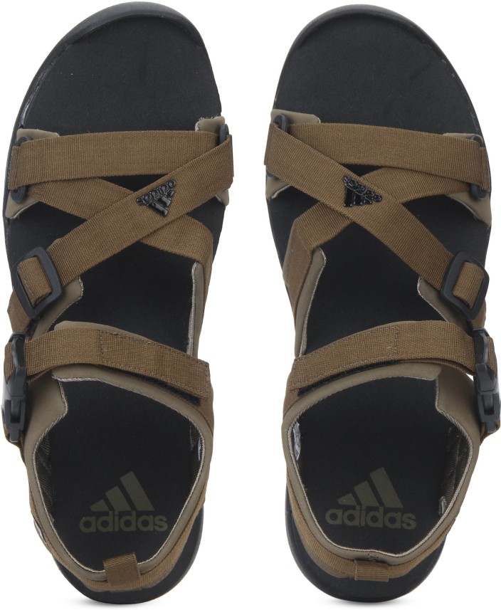 adidas sandals brown