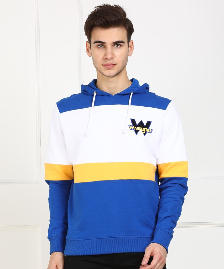 wrangler full sleeve solid men's sweatshirt