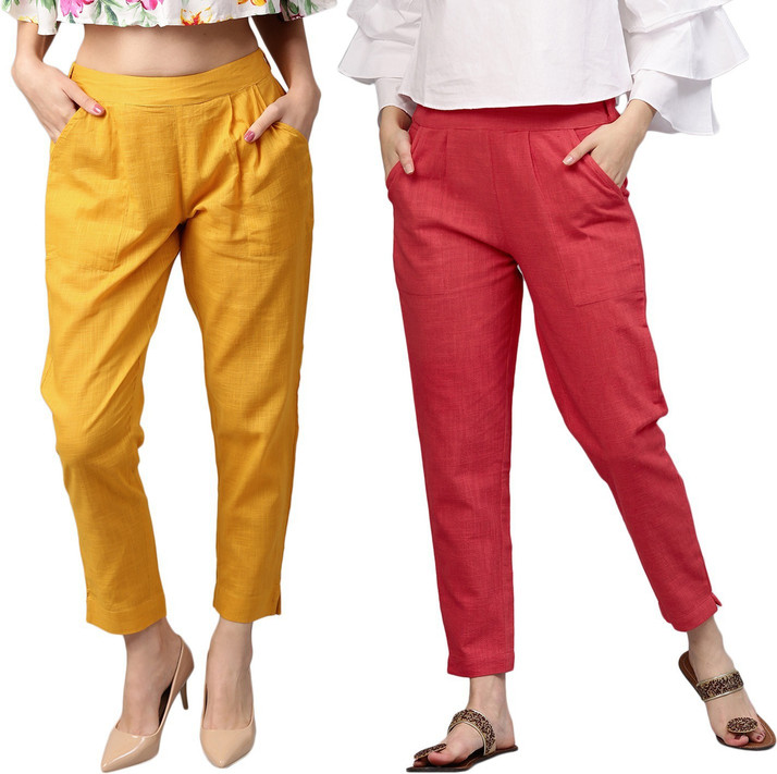 Ladies yellow trousers Clearance