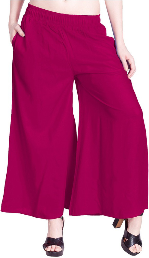 LUX LYRA Flared Women Pink Trousers 