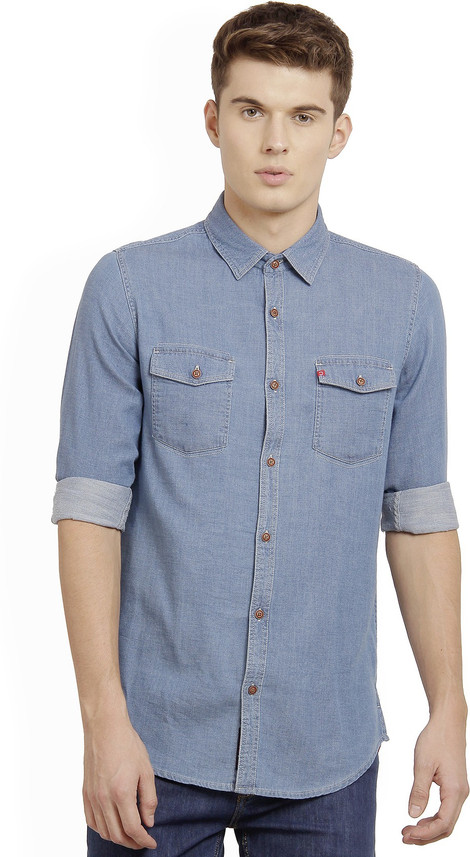DERBY JEANS COMMUNITY Men Solid Casual 