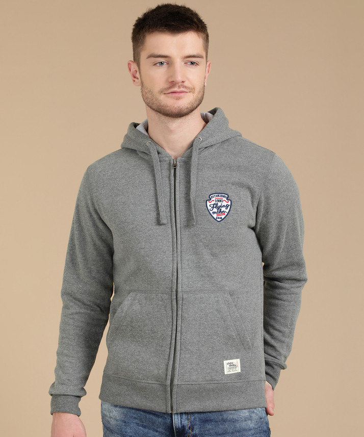 flying machine full sleeve solid men's sweatshirt