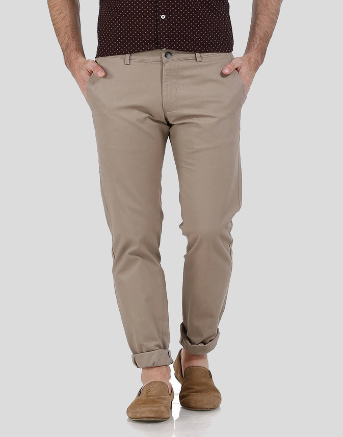 BASICS Tapered Men Grey Trousers - Buy 
