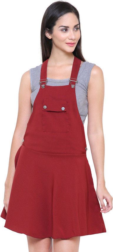 maroon dungaree
