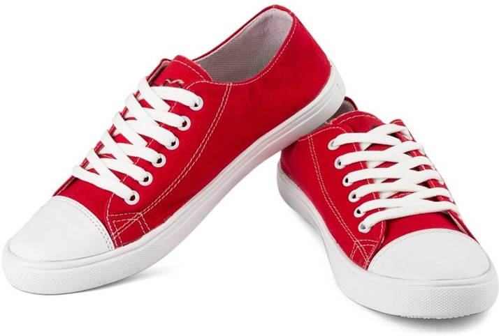 Buy Red Color NYN Canvas Shoes For Men 