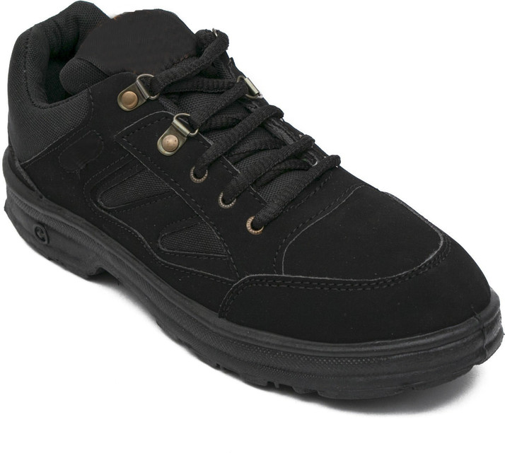 trendy black sneakers